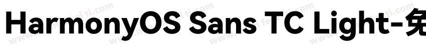 HarmonyOS Sans TC Light字体转换